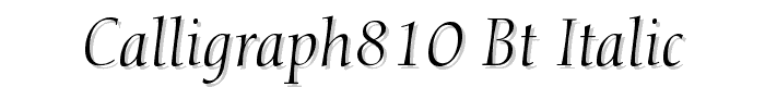 Calligraph810 BT Italic font